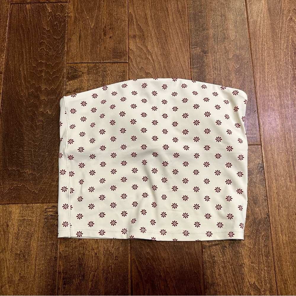 Aerie by American Eagle Floral Cream Tube Top Size Small NWOT